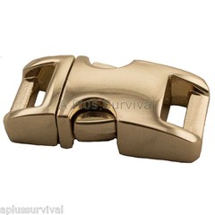 25 Pack Gold Color 3/8″ Metal Curved Top Buckle for Paracord Survival Bracelets