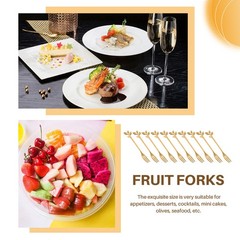 10 Pcs Stainless Steel Leaf Cake Fruit Forks Set Tasting Dessert Forks8895