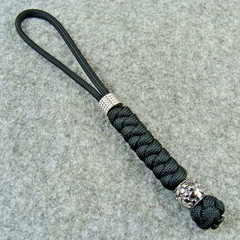 2 Pack Handmade 550 Paracord Knife Lanyard With Steel Beads / Knife Pendant
