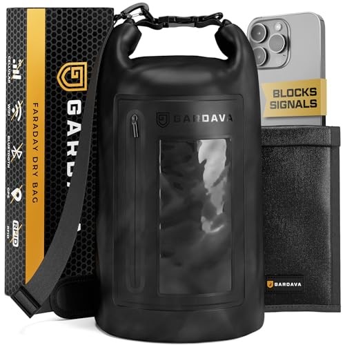 Faraday Bag, Military Grade Shield Bag, Waterproof EMP Cage, Dry Bag for