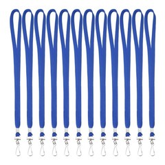 25Pcs 17.3″ Polyester Flat Lanyard with Clasp for Keys, Blue