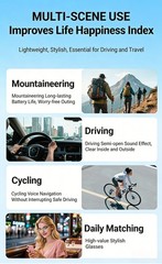 Bluetooth smart glasses multi-functional, UV protection, AI translation