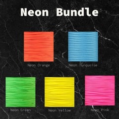 325 Paracord Classic Neon Camo Blue Brown Rainbow Colorful 10 ft Hanks Set of 5!