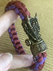 Paracord Bracelet brass Dragon Head clasp fantasy steampunk