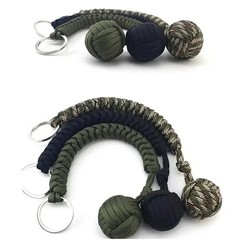 Paracord Monkey Fist Style Keychain Outdoor Hiking Accessory