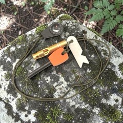 Marbles Outdoors Survival Combo Ferro Rod Compass Whistle Striker Paracord