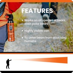 Feloiy Bear Repellant Spray 11oz with 1 Pack Free peper spray 1/2oz