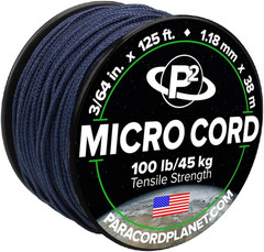 Paracord Planet Micro Paracord – Thin Braided Cord for Crafting, Fishing, and DI