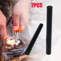 2X Magnesium Fire Starter Flint Steel Survival Lighter Camping Outdoor Emergency