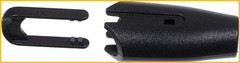 West Coast Paracord Black Plastic Rope Clamps 12mm 2-Pack Leashes Leads Cross