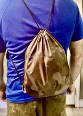 131 Piece Emergency Outdoor Survival Kit with drawstring camo bag