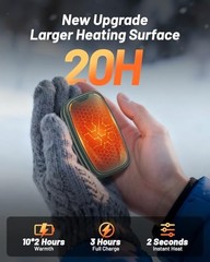 Hand Warmers Rechargeable 2 Pack, 3-Settings Rechargeable Hand Warmer, AI Green