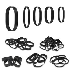YiiSeeJo 70 Pcs Tactical Rubber Bands 5 Sizes, Black Elastic Wide Thick