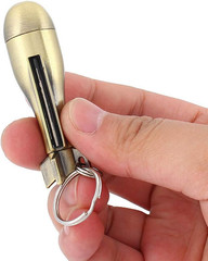Keychain Matchstick Fire Starter, Permanent Match Flint Metal Keychain Lighter,