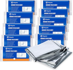 Emergency Blankets 10 Packs, 84″ L X 52″ W, Bulk Survival Blankets for Disaster