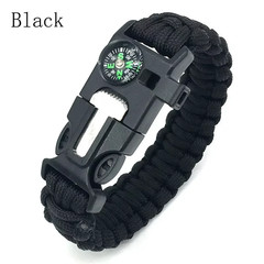 (No Flint) Outdoor Survival Umbrella Rope SOS Bracelet Emergency Rescue Bracelet