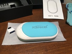**KARECEL RECHARGABLE HAND WARMER & CHARGING POWERBANK 5200 mAh WHITE/AQUA TEAL