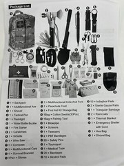 Emergency Survival Kit Bag First Aid Military Camping Trauma Blanket Shelter Cam