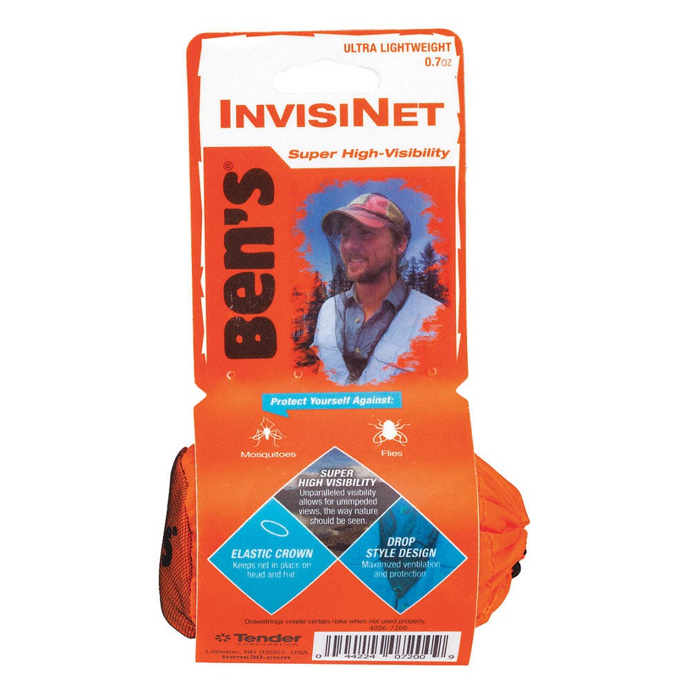 BEN’S 0006-7200 Outdoor Head Net,Brown,1 mm 53JX19
