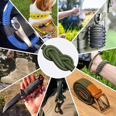 1200lb Paracord Rope – 4.4mm 14 Strand Nylon Survival 50 ft Army Green