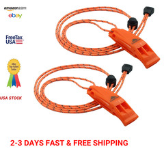 Emergency Whistle with Lanyard Loud Safety Signal Device Kit Waterproof Durable