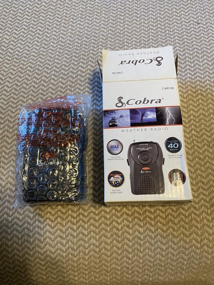 Cobra Weatherband CWR100 Portable Emergency Weather Radio with Box-NEW!!!!!