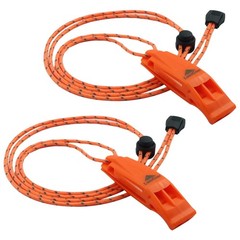 LuxoGear Emergency Whistles with Lanyard Safety Whistle Survival Orange