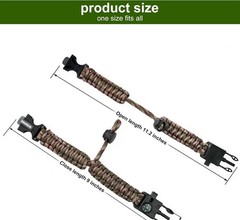 Paracord Survival Bracelet-Length Adjustable,Loud Whistle Emergency Compass