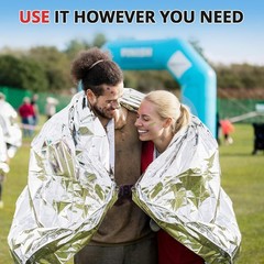 Extra Large Survival Thermal Blanket 84×63 Mylar Emergency Camping Hiking First