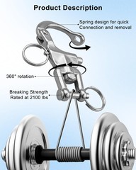 4 PCS Snap Shackle 316 Stainless Steel, Swivel Jaw Quick Release Hook, Sailin…