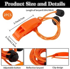 Whistle Emergency Whistle Safety Whistles Loud Survival Whistles with Adjustable