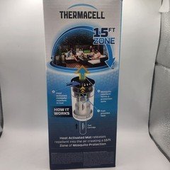 THERMACELL Mosquito Repellent Zone Device 15ft No Spray Scent Free 2 Pack ~New~