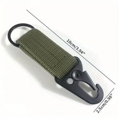 3Pcs Tactical Carabiner Outdoor EDC Keychain Nylon Webbing Keys Holder Camping