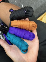 4-Pack Lightweight Paracord Bundles Multicolor Black Tan Purple Teal