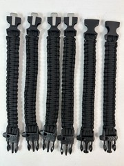 Lot Of 6 Military Grade Paracord Survival Bracelets 10″ Long – Whistle, Flint..