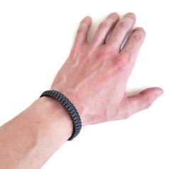 Paracord Bracelet 550 Charcoal Grey/Charcoal Grey Micro Cord U.S. Seller