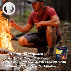 Rutland Safe Lite Fire Starter Squares – Heavy Charcoal Starters for Fireplace,
