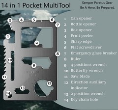 Excellent Holiday Stocking Stuffers – 14-in-1 Multitool Card – 5/10/20 PAKs