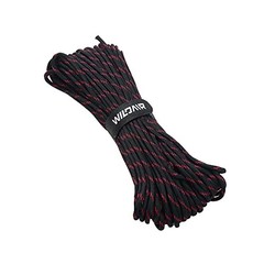 WILDAIR 750lb Paracord Parachute Cord Lanyard Ropes U.S. 100FT Black Red