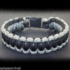 ACU Digital Camo and Black – Paracord Survival Bracelet 9 Feet 7 Strand 550 LB