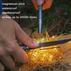 10PCS Huge Ferrocerium Ferro Flint Fire Starter Survival Magnesium Rod Lighter