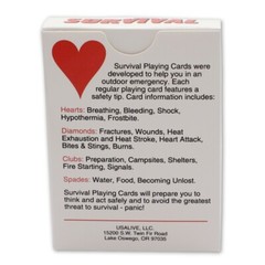 Speedhook Survival Playing Cards With Info on Surviving in Outdoor Emergencies