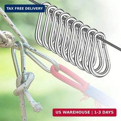 50PCS 3″ Heavy Duty Carabiner Clips Bulk, 5/16″ Gavanized Steel Spring Snap Hook