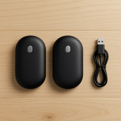 Rechargeable Hand Warmer 2 Pack USB Electric Pocket Warmer Gift Box