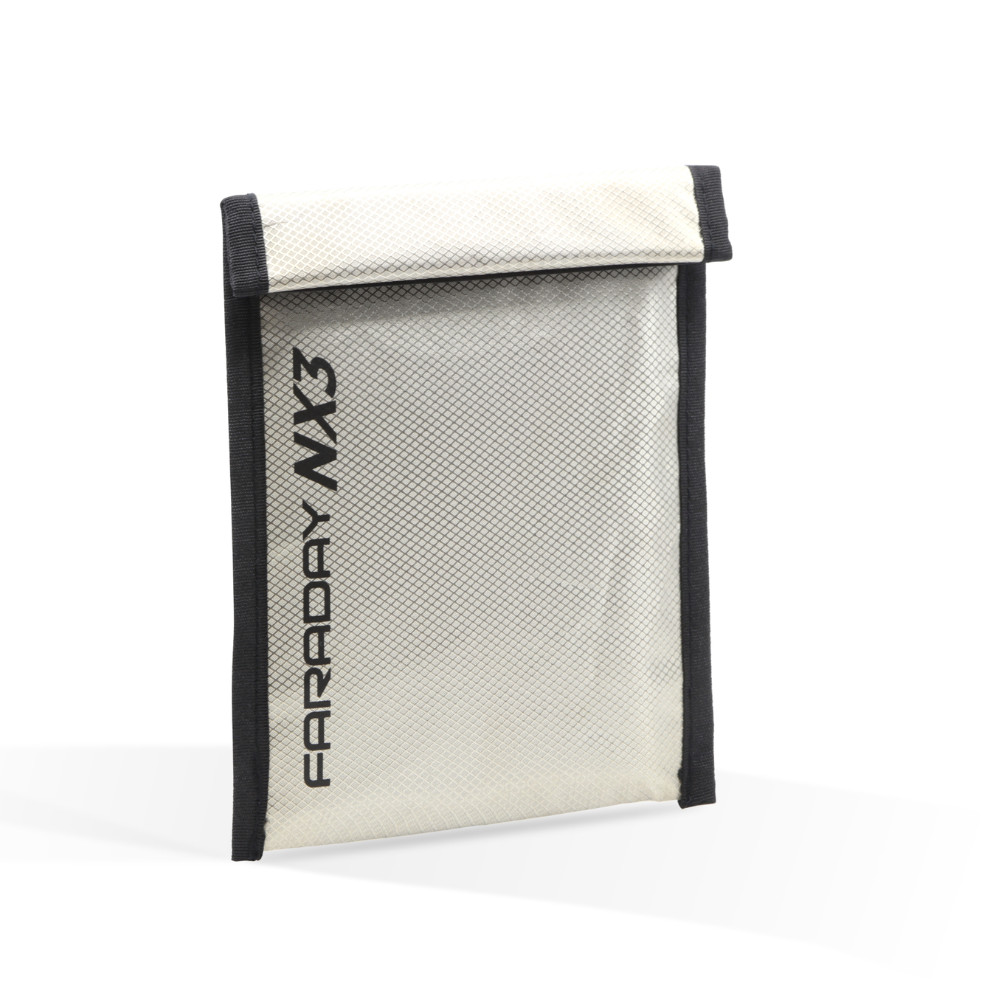 Faraday Defense NX3 ESD EMP 85dB Triple Layer Cyber Fabric Bag 12″x18″