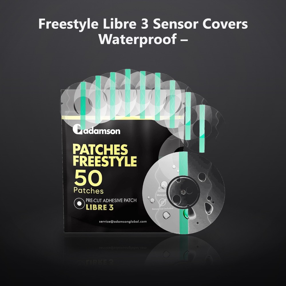 Freestyle Libre 3 Sensor Covers Waterproof – 50 Libre 3 Patches, Transparent,…