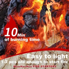 WowHaoHuo 100Pcs Fire Starters for Fireplace,Grill & BBQ,Campfires, Yellow