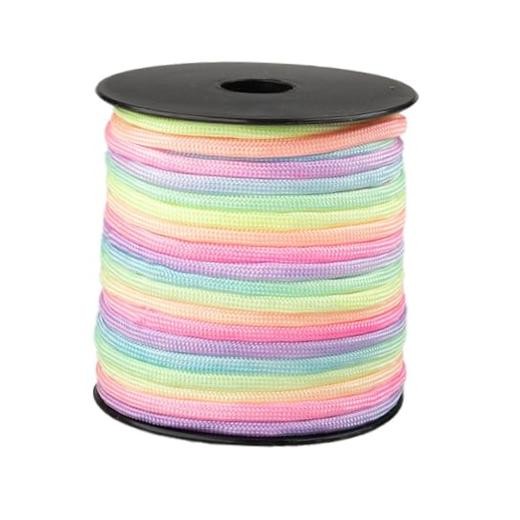 550lb Paracord Spools – 7 Strand Type III Tactical 100 ft Pastel Rainbow