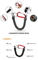 1PC Tactical Lanyard Spring Rope Outdoor Hiking Camping Antilost Keychain Strap