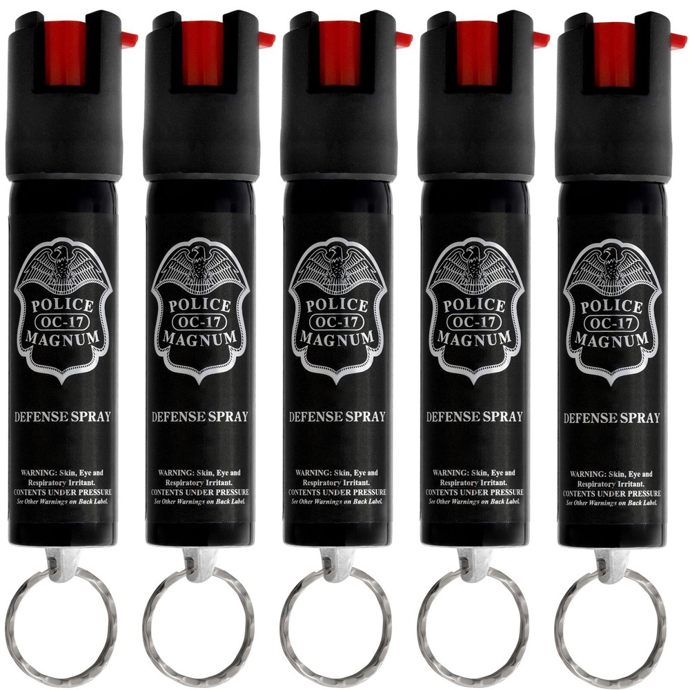 5 Police Magnum pepper spray .75oz keyring personal safety defense protection